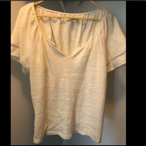 Pretty Madewell White Short Sleeved Shirt